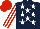 Silk - Dark blue, white stars, white sleeves, red stripes and cap