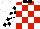 Silk - White, red 'eplin family' and two checkered flags front and back,  red, black and white checkered bar on sleeves, black and white checkered collar