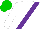 Silk - White, purple sash, green cap