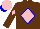 Silk - Brown,blue diamond frame,pink diamond,brown sleeves,pink diamond, pink cap,blue peak