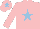 Silk - pink, light blue star, light blue star on cap