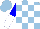 Silk - Light blue and white blocks, blue and white halved sleeves