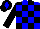 Silk - Blue-light body, black checked, black arms, black cap, blue-light diamond