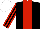 Silk - Black, red stripe, striped sleeves, white cap