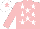 Silk - Pink, white stars, pink sleeves, white cap, pink star