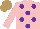 Silk - Pink, purple spots, light brown cap