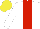 Silk - White,red stripe, yellow cap