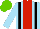 Silk - Sky blue, black braces, red stripe, light green cap