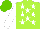 Silk - Lime, white stars, white sleeves, light green cap
