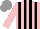 Silk - Pink, black stripes, grey cap