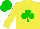 Silk - Yellow, green shamrock, cap