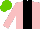 Silk - Pink, black stripe, light green cap