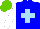 Silk - Blue, sky blue cross, white sleeves, light green cap