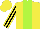 Silk - Yellow, lime stripe, black, yellow stripes sleeves, yellow cap