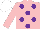 Silk - Pink, purple spots, white cap