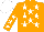 Silk - Orange, white stars, orange sleeves, white stars, white cap