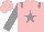Silk - Pink, grey star, epaulets, sleeves
