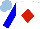 Silk - White, red diamond, blue sleeves, light blue cap