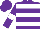 Silk - purple, white hoops, purple sleeves, white armlets, purple cap