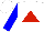 Silk - White, red triangle, blue sleeves