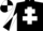 Silk - Black, White Cross of Lorraine, diabolo on sleeves, quartered cap
