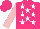 Silk - Hot pink and black, white stars, black and pink sleeves