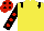 Silk - yellow, black epaulets, black sleeves, red spots, red cap, black spots