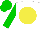 Silk - White, yellow disc, green spot, green sleeves, green cap