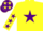 Silk - Yellow, purple star, yellow sleeves, purple stars
