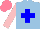 Silk - Light blue, blue cross, pink sleeves, salmon cap