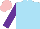 Silk - Sky blue, purple sleeves, pink cap
