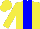 Silk - Yellow, blue stripe, yellow cap