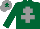 Silk - Dark green, grey cross of lorraine, grey cap, dark green star