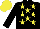 Silk - Black, yellow stars, yellow cap