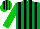 Silk - Emerald green, black stripes, green sleeves, green and black striped cap