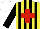 Silk - Yellow, black stripes, red cross, black sleeves, white cap