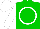 Silk - Green, white circle, sleeves white, cap green