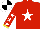 Silk - Red, white star, red sleeves, white stars, yellow cuffs, white cap, black quarters