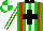 Silk - Green,red braces,white stripes,black cross,green sleeves,red stripe,white stripes,green cap,white quarters,black collar