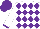 Silk - White & purple diamonds, purple cuffs on white sleeves, purple cap
