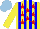 Silk - Yellow, blue stripes, red stars, light blue cap