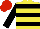 Silk - Yellow, black hoops (horizontal), sleeves red, cap red