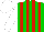 Silk - Green,red stripes,white sleeves,cap