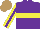 Silk - Purple,yellow hoop,yellow sleeves,purple stripe, light brown cap