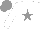Silk - White body, grey star, garnet arms, white diabolo, grey cap