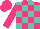 Silk - Hot pink and turquoise blocks