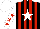 Silk - Black, red stripes, white star, white sleeves, red stars , white cap