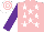 Silk - Pink,white stars,purple sleeves,white cap,pink hoops