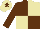 Silk - Brown & beige quartered, brown sleeves, beige cap, brown star