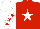 Silk - Red,  white star, red stars on white sleeves, white cap